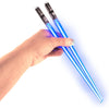 Lightsaber Chopsticks Light Up - LED Glowing Light Saber Star Wars Chop Sticks - Reusable Sushi Lightup Sabers Chopstick Set Of 1 Blue Pair - Blue