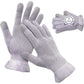 MIG4U Moisturizing Beauty Gloves Touchscreen Overnight Sleeping Glove for Women Dry Hands, Nighttime Lotion, Eczema, SPA, Cosmetic Treatment, Grey Purple 3 Pairs Size S/M