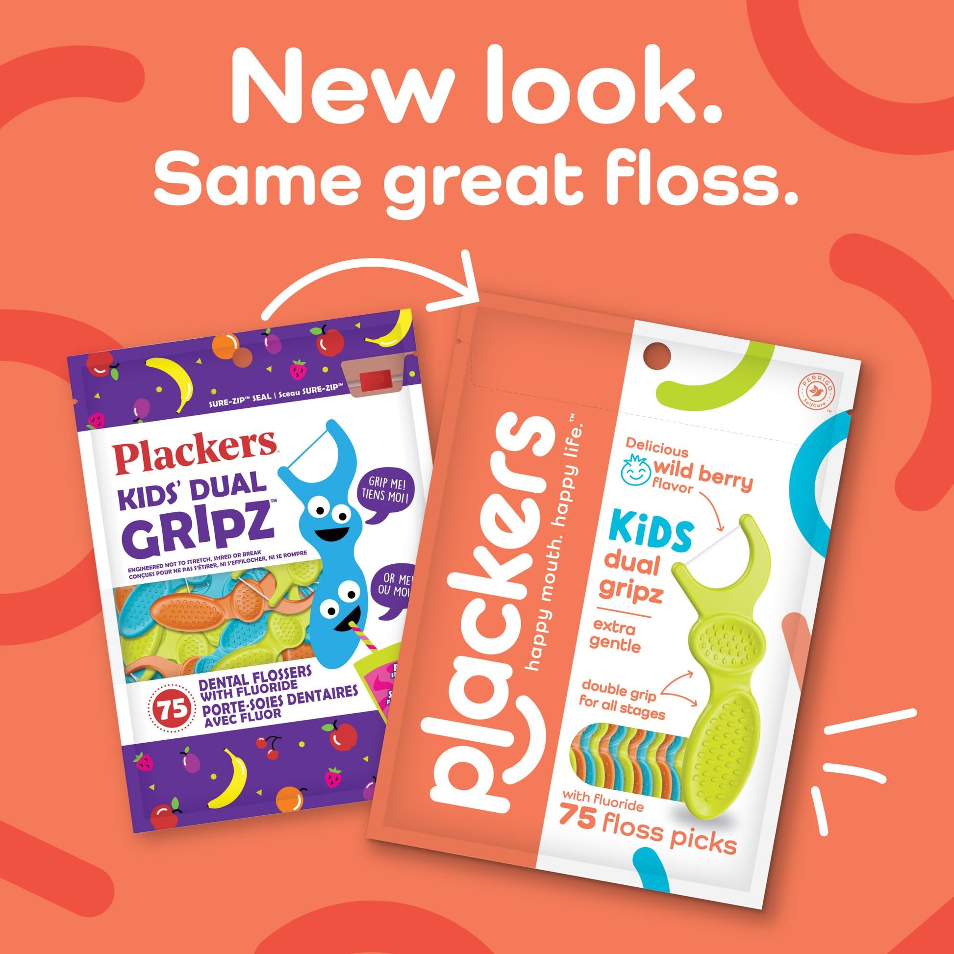 Buy now Plackers Kids Dental Floss Picks 75, Multicolor, Fruit Smoothie Swirl, Original Version, 300 Count (Pack of 4) at indiglob india
