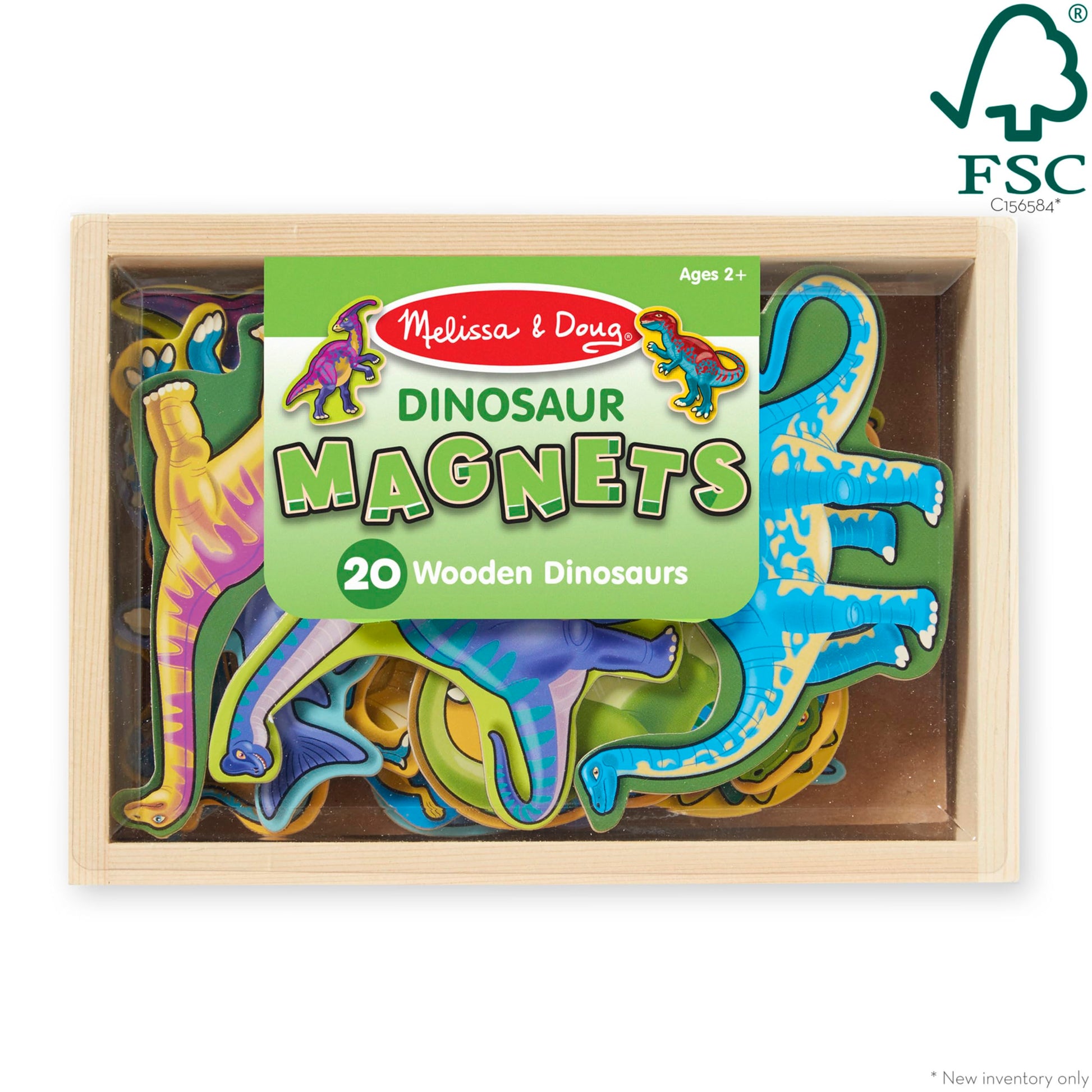 Buy now Melissa & Doug Magnetic Wooden Dinosaurs in a Wooden Storage Box (20 pcs) at indiglob india
