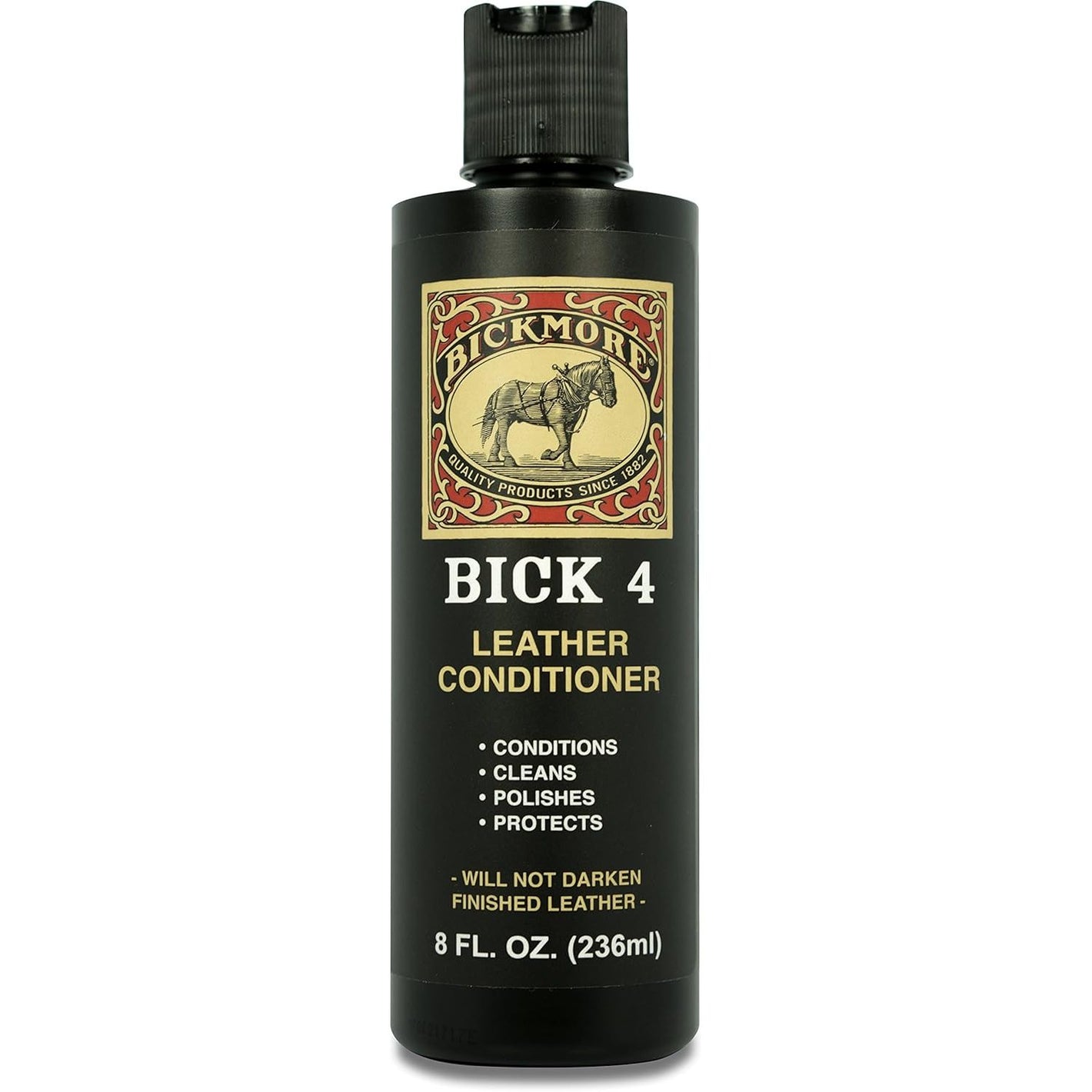 Bick 4 Leather Conditioner and Leather Cleaner 8 oz - Will Not Darken Leather - Safe For All Colors of Leather Apparel, Furniture, Jackets, Shoes, Auto Interiors, Bags & All Other Leather Accessories