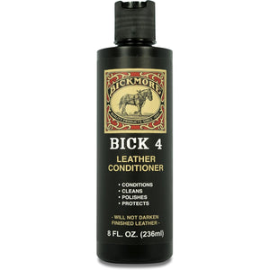 Bick 4 Leather Conditioner and Leather Cleaner 8 oz - Will Not Darken Leather - Safe For All Colors of Leather Apparel, Furniture, Jackets, Shoes, Auto Interiors, Bags & All Other Leather Accessories