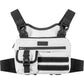 Fitdom Tactical Inspired Sports Utility Chest Pack. Chest Bag For Men With Built-In Phone Holder. This EDC Rig Pouch Vest is Perfect For Workouts, Cycling & Hiking