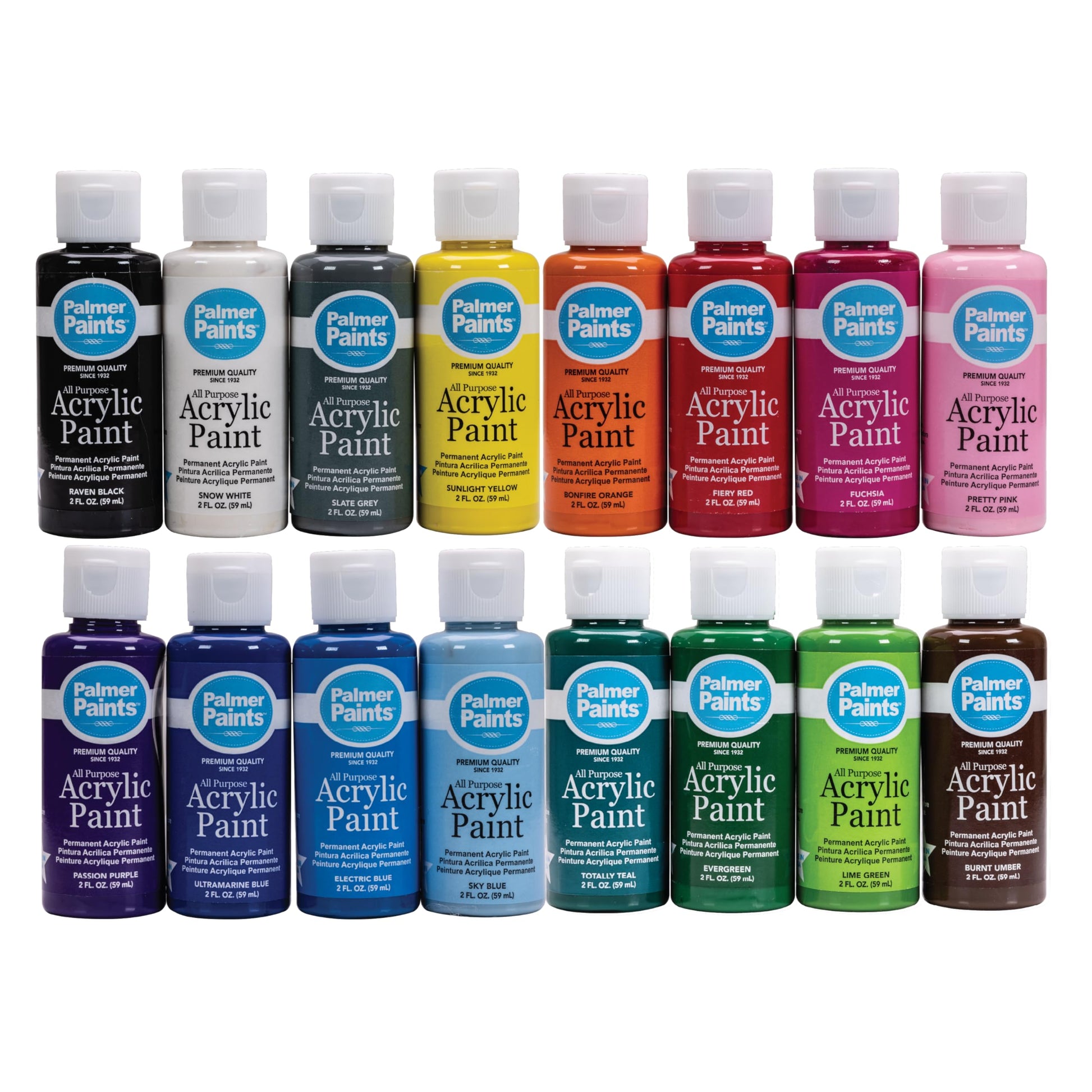 Buy now Palmer 2oz 16 Color Acrylic Paint Set, Perfect Color Selection at indiglob india