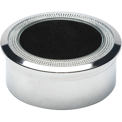 Small Loose Diamond or Gemstone Display Box Case Holder Show Container Metal (Black- 1.3x0.5)