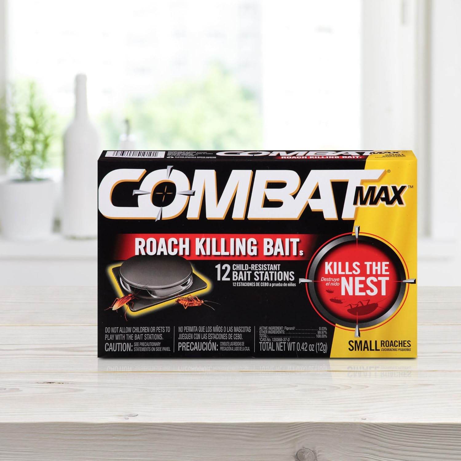 Combat Max Defense System Brand, Small Roach Killing Bait and Gel, 12 Count - My Store