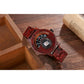 Men's Handmade Wooden Watches Mens Lightweight Analog Quartz Wood Mens Wrist Watch with Compass