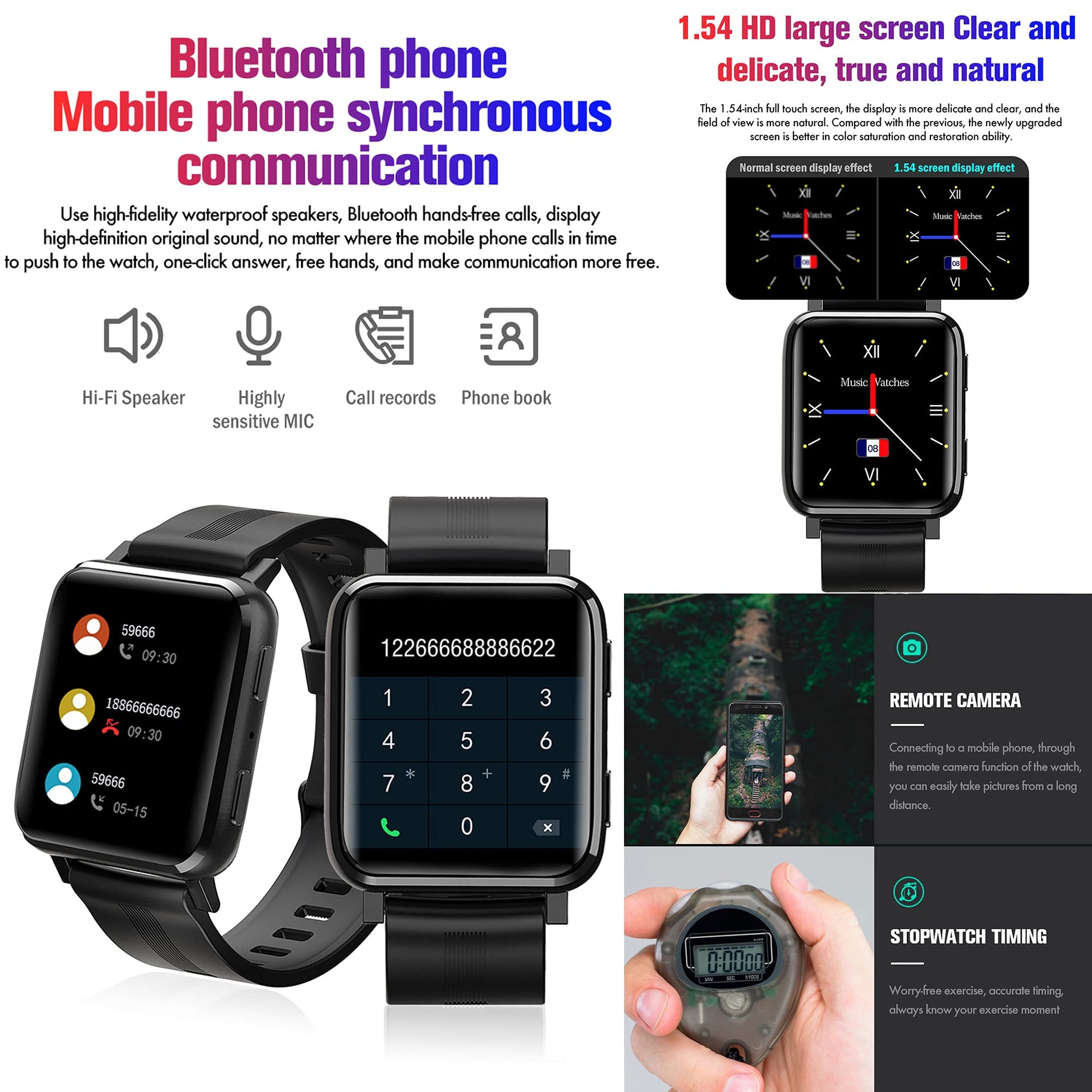 Buy now Smart Watch, Fitness Tracker with Heart Rate Monitor, Activity Tracker with 1.54 Inch Touch Screen, IP67 Waterproof Pedometer Smartwatch with Sleep Monitor, Step Counter for Women and Men at indiglob india