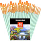 BOSOBO Paint Brushes Set, 2 Pack 20 Pcs Round-Pointed Tip Nylon Hair Artist Acrylic Paint Brushes for Acrylic Painting Oil Watercolor, Face Nail Art, Canvas, Miniature Detailing & Rock Painting, Blue