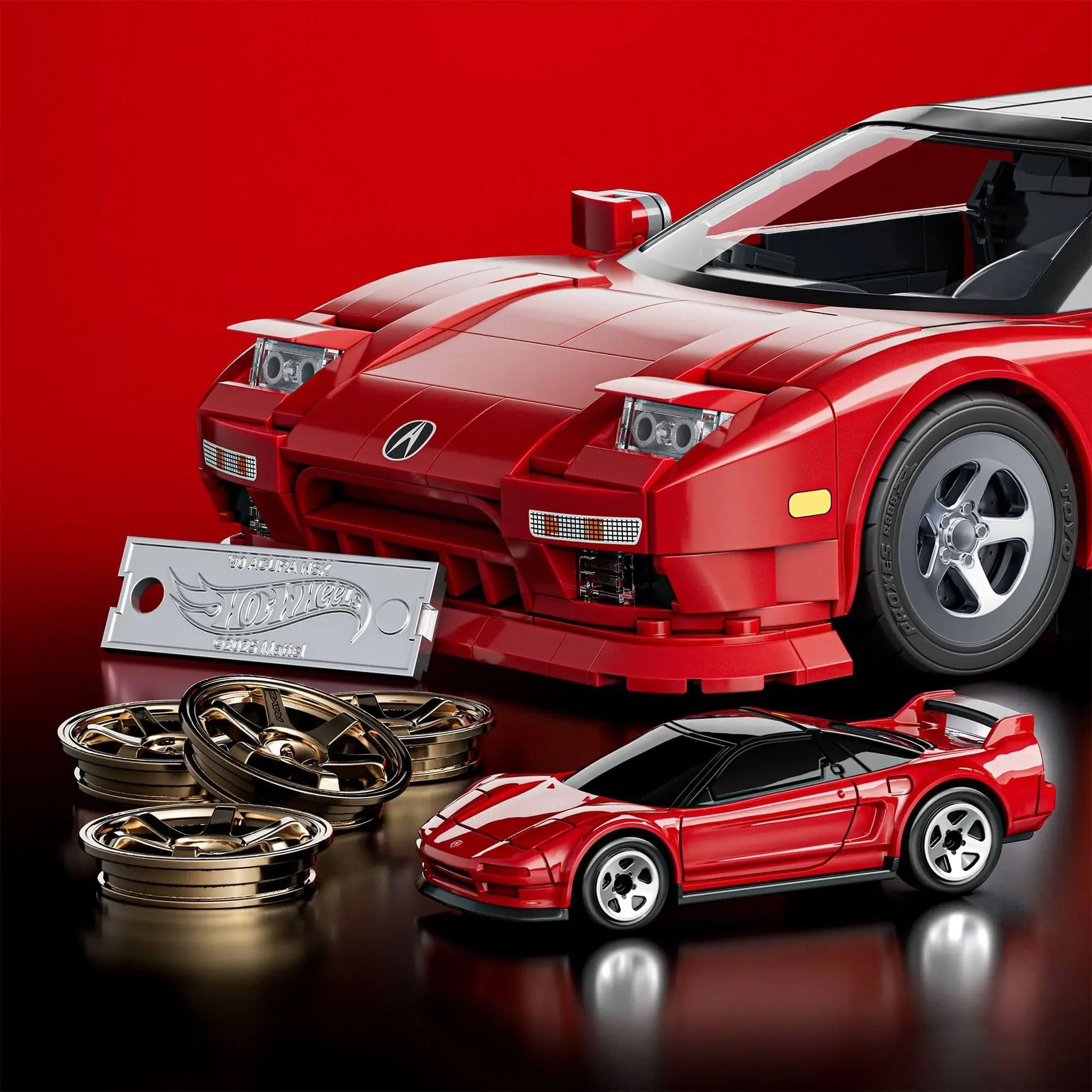 Buy now Hot Wheels 1/16 Honda Acura NSX 1990 Building Kit, 876 Pieces, Includes 1/64 Mini Car, Hot Wheels Mattel at indiglob india
