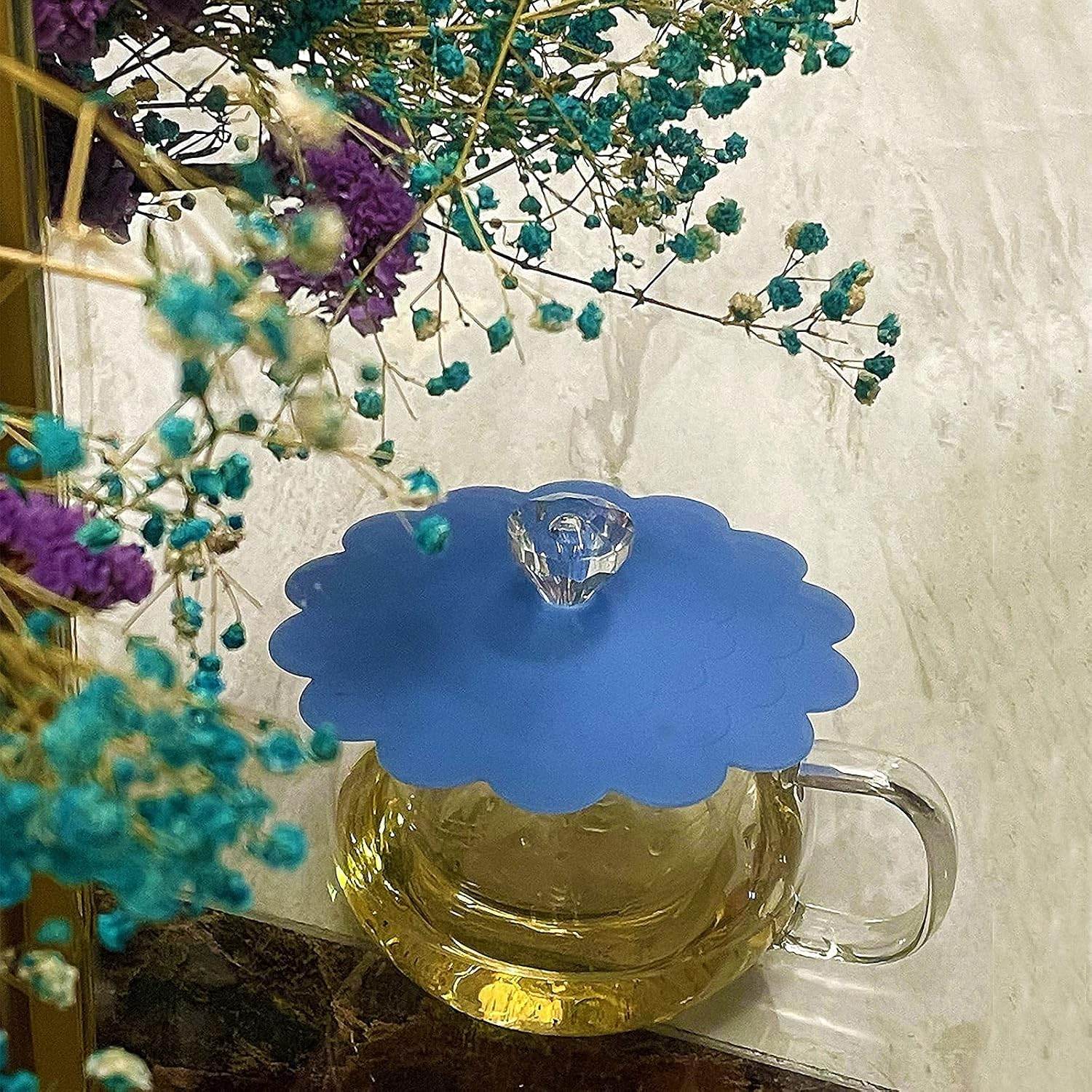 6PCS Silicone Cup Lids Mug Cover, Anti-dust Coffee Cup Mug Covers Airtight Seal Lid Cap,Drink Cup Cover for Hot and Cold Beverages - My Store