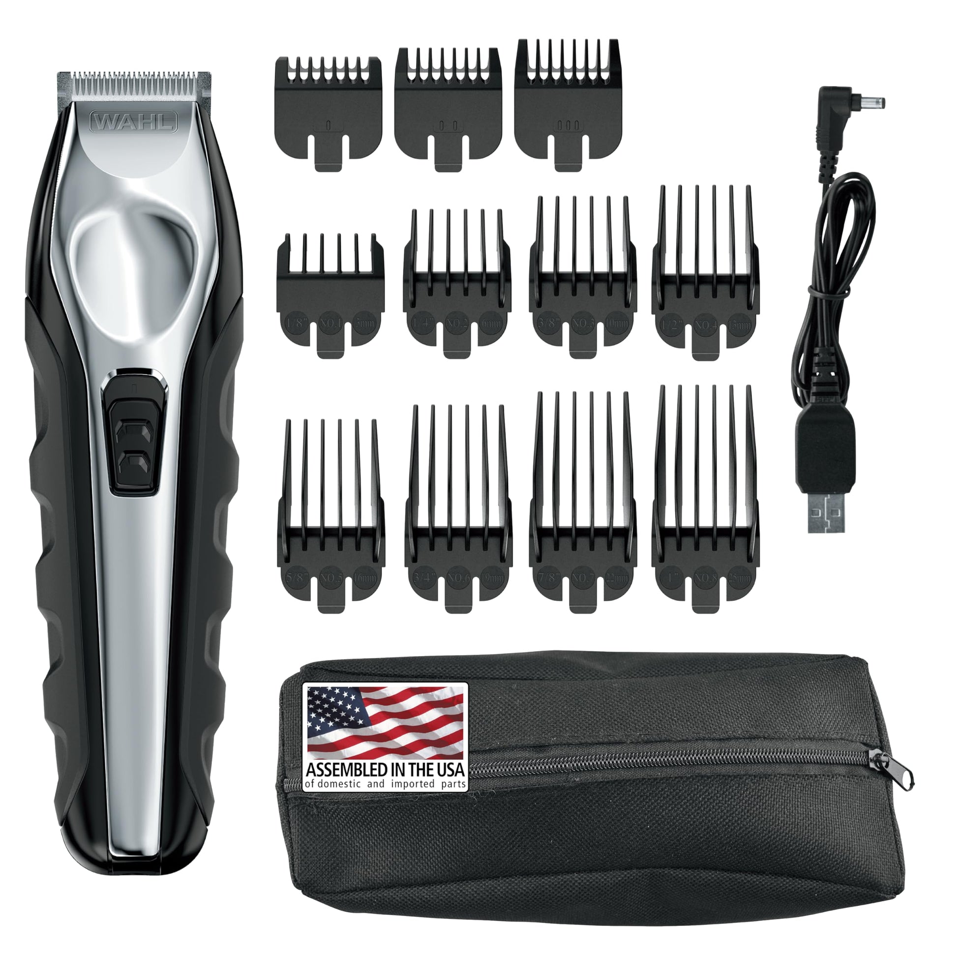 Buy now Wahl USA Lithium Ion Total Beard Trimmer for Men with 11 Guide Combs for Easy Trimming, Detailing, & Grooming – Model 9888 at indiglob india