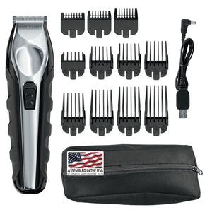 Buy now Wahl USA Lithium Ion Total Beard Trimmer for Men with 11 Guide Combs for Easy Trimming, Detailing, & Grooming – Model 9888 at indiglob india
