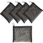 Patu Mini Zipper Mesh Bags, 4" x 5", Size S / A7, 5 Pieces, Beauty Makeup Lipstick Cosmetic Accessories Organizer, Small Travel Kit Storage Pouch, Black