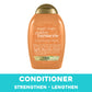 Buy now OGX Strength Length + Golden Turmeric Conditioner with Milk to Soothe Scalp Nourish Hair, Ayurveda SulfateFree Surfactants for Stronger Longer Hair, Coconut, 13 Fl Oz at indiglob india
