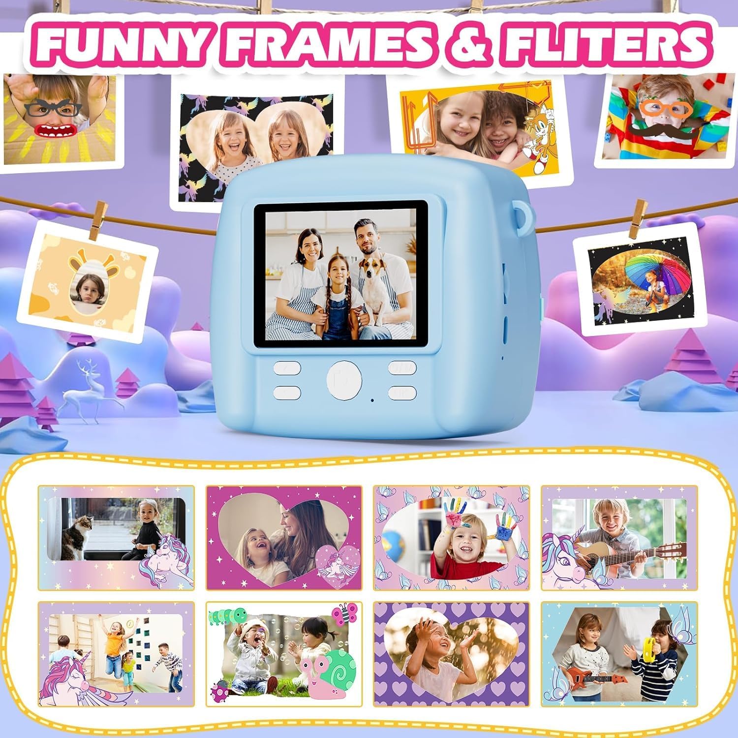 Buy now Kids Digital Camera - HD Upgrade for Girls & Boys Age 3-10 - 32GB SD Card, Silicone Cover, Christmas & Birthday Gifts at indiglob india