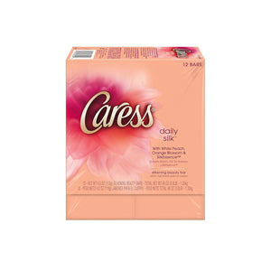 Caress Beauty Bar, Daily Silk 4 oz, 12 Bar, (Pack of 2)