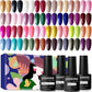 Buy now JODSONE 36 PCS Gel Nail Polish Set-32 Colors Gel Polish Kit Base Coat Glossy Matte and Glitter Top Coat Nail Polish Set Green Blue Red Pink Collection Gifts for Women at indiglob india