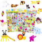 3D Puffy Stickers for Kids Resuable Sticker for Toddler, Boys, Girls 4 Sheets - Mother Child Animals, Dogs, Cats, Elephant, Giraffe, Monkey, Sheep, Panda, Koala, Rabbit (Zoo)