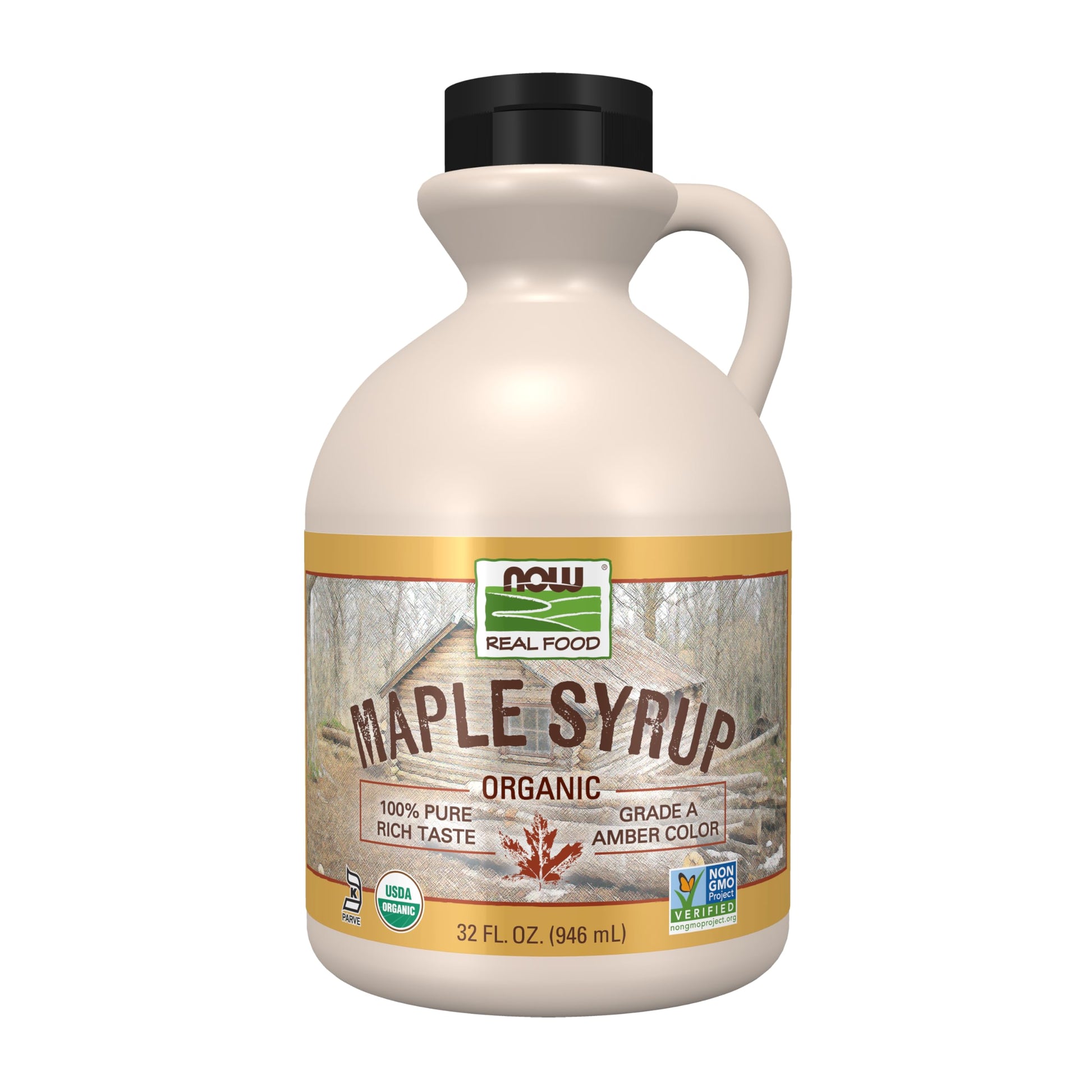Buy now NOW Foods, Certified Organic Maple Syrup, Grade A Amber Color, 100% Pure, Light Delicate Flavor, Certified Non-GMO, 32-Ounce at indiglob india