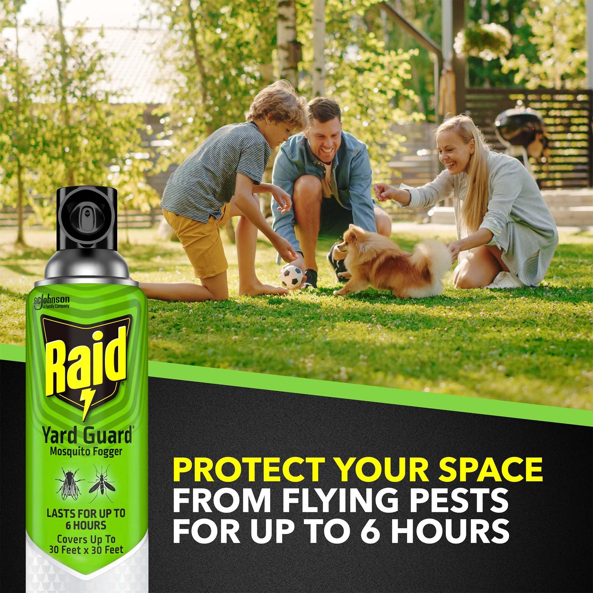 Buy now Raid Outdoor Yard Guard Mosquito Fogger, Area Insect Repellent, Kills On Contact, Control Mosquitoes up to 6 Hours, Covers up to 30 sq ft, Fast-Acting Yard and Garden Treatment, 16 oz at indiglob india