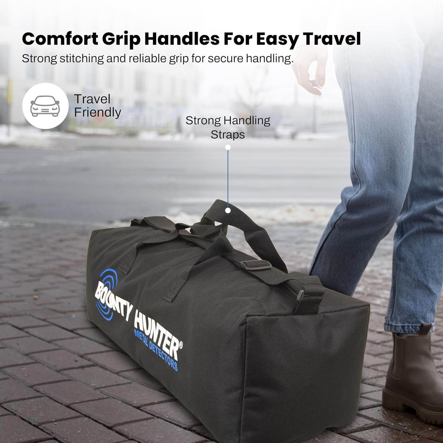 Bounty Hunter Metal Detector Bag – Weather-Resistant Nylon Carrying Case with Accessory Pocket & Handles, Fits S-Rod Models – Durable Storage & Travel Protection – Made in USA - My Store