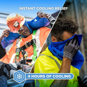 Ergodyne Chill-Its 6602 Evaporative Cooling Towel, Blue 13 inches x 29.5 inches