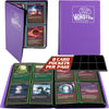 4 Pocket Trading Card Binder- Matte White Album w Side Loading Pockets, AntiTheft Anti-Drop- TCG Collector Storage Organizer for 160 Cards- Compatible with Pokémon, Yu-Gi-Oh!, MTG Magic The Gathering - Matte Purple