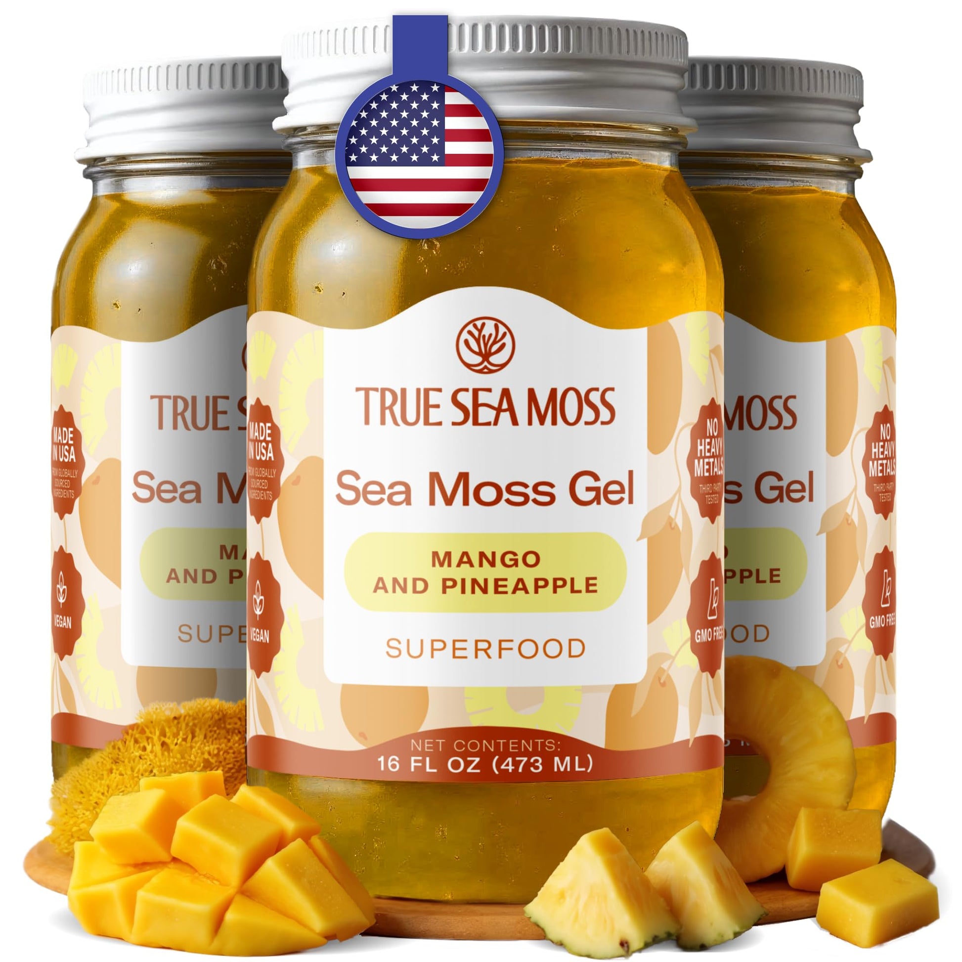 Buy now TrueSeaMoss Sea Moss Gel – Made in USA – Wildcrafted Seamoss, Fruits & Jarred Vegetables – Pineapple, Pack of 1 (Labels may Vary) at indiglob india