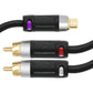 Buy now Mediabridge Ultra Series RCA Y-Adapter (12 Inches) - 2-Male to 1-Female for Digital Audio or Subwoofer - Dual Shielded with Gold-Plated Ultra Series RCA Connectors - Black (Part# CYA-2M1F-P) at indiglob india