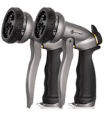 Buy now AUTOMAN-Garden-Hose-Nozzle, ABS Water Spray Nozzle with 7 Adjustable Watering Patterns, Slip Resistant for Watering Plants, Lawn& Garden, Washing Cars, Cleaning, Showering Pets & Outdoor Fun. Metalic Silver ×2 at indiglob india