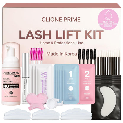 Korean Lash Lift Kit - 5 Sets Eyelash Curling Perm with Upgraded Glue, Easy for Beginner & Professional, Semi Permanent Perming Wave Suitable For Salon, Blue