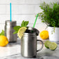 16 Oz Stainless Steel Mason Jars with Straws & Lids (2 Pack) - Insulated Double Wall Drinking Mugs Keep Drinks Hot or Cold for Hours - Essential Reusable Water Bottles, Coffee Cups, Travel Tumblers - My Store