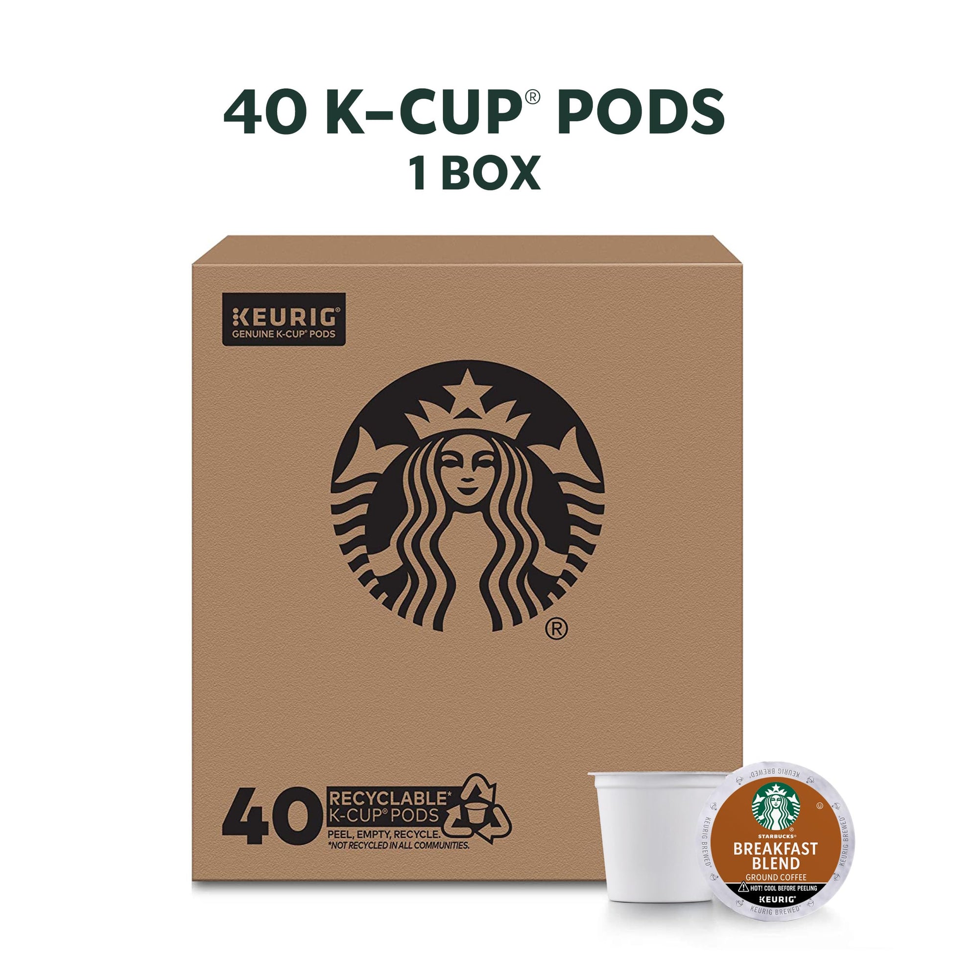 Buy now Starbucks K-Cup Coffee Pods, Medium Roast Hot or Iced Coffee, Pike Place Roast, 96 Keurig Pods Breakfast 40 Count (Pack of 2) at indiglob india
