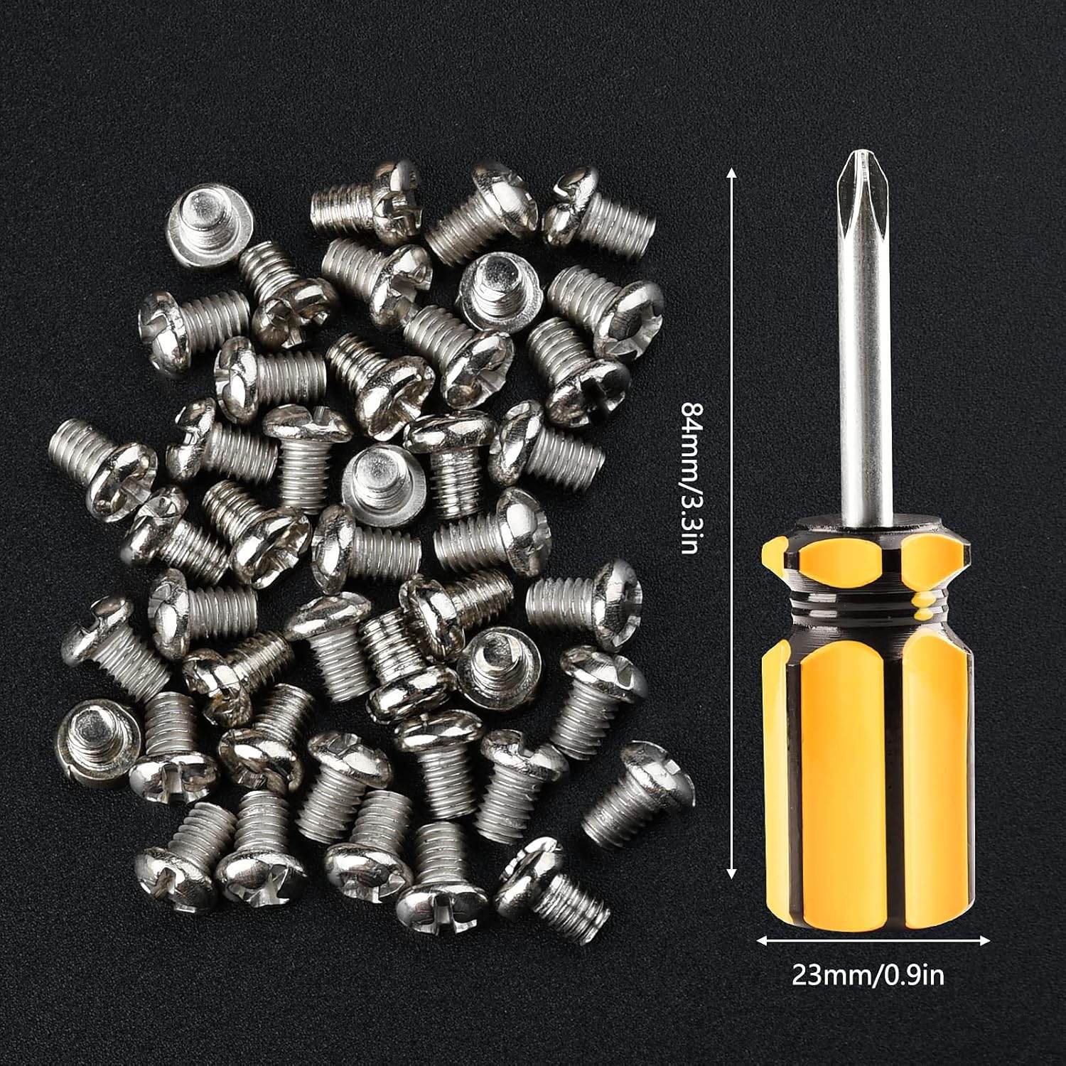 100PCS Wire Rope Clips Clamp Adjustable Wire Rope Grips for 1-2 mm Diameter Wire Rope and Cable Wire Rope Lock with End Screw Stopper and Screwdriver I Shaped Wire Rope Clamp - My Store