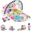 Fisher-Price Baby Playmat Deluxe Kick & Play Piano Gym for Learning & 2 Maracas Soft Rattles for Newborn to Toddler Play Ages 0+ Months - Pink