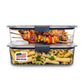 Buy now Rubbermaid Brilliance Food Storage Containers, Set of 5 (10 Pieces), BPA-Free, Leak-Proof, Clear 9.6 cup (4-Piece) at indiglob india