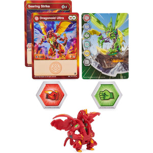 Bakugan Ultra, Dragonoid, 3-inch Tall Geogan Rising Collectible Action Figure and Trading Card