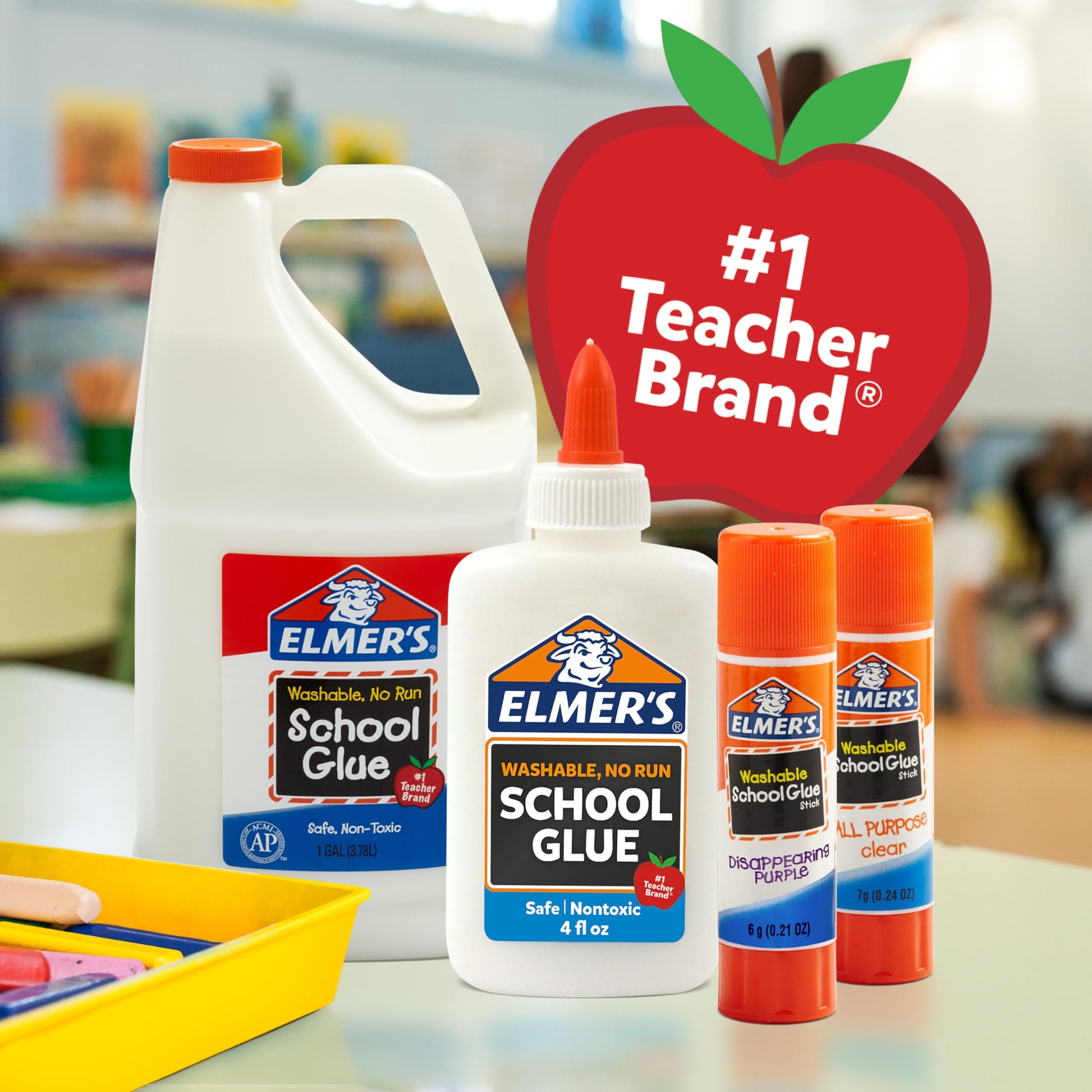 Buy now Elmer's Liquid School Glue, Slime & Craft, Safe and Non-Toxic, Washable, White, 4 Ounces Each, 12 Count - Ideal for Classroom, Home, Office, Teacher Supplies- 1 Teacher Brand at indiglob india