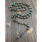 Buy now Nazareth Store Vintage Design Rosary Natural Jasper Stone Beads Necklace Holy Soil Medal & Cross Crucifix Religious Rosaries Terra Santa Jerusalem Collection at indiglob india