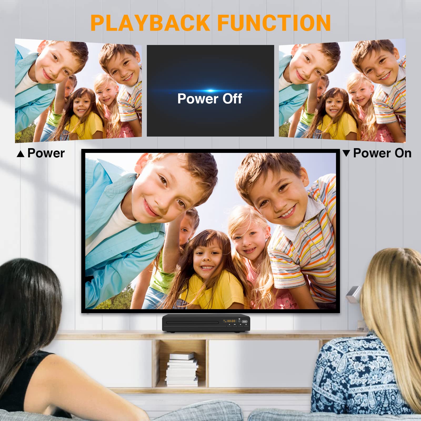 Buy now DVD Player, HDMI Region Free DVD Players for Smart TV, 1080P Upscaling, USB Input, HDMI/RCA Output Cable Included, Breakpoint Memory, Built-in PAL/NTSC, CD Players for Home at indiglob india