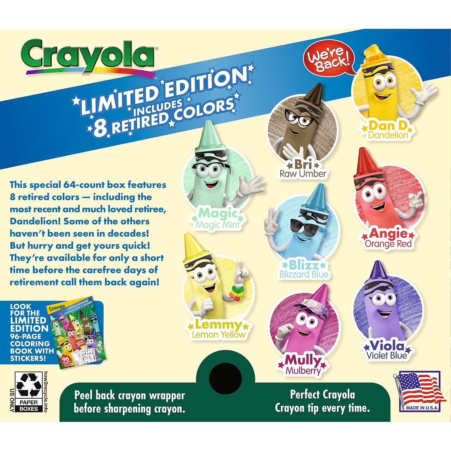 Buy now Crayola Limited Edition Crayons - Set of 64 with 8 Retired Colors at indiglob india