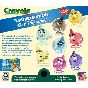 Buy now Crayola Limited Edition Crayons - Set of 64 with 8 Retired Colors at indiglob india