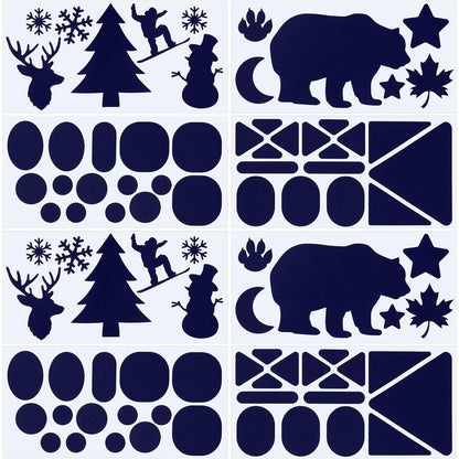 SATINIOR 8 Sheets Down Repair Patch Fabric Patches Self-Adhesive Washable Repair Patch Kit for Clothes Bags, 4 x 8 Inches (Black)