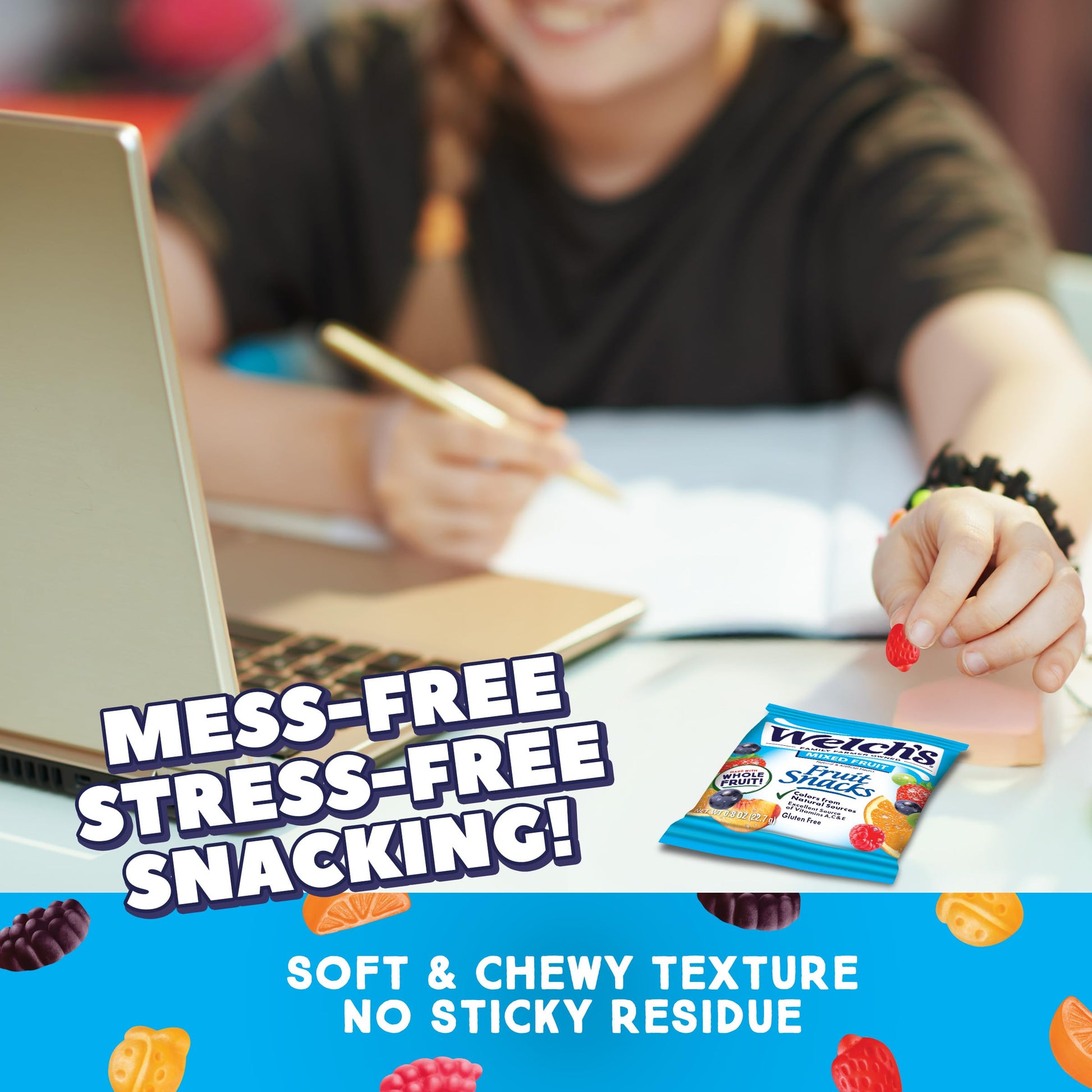 Buy now Welch's Fruit Snacks, Mixed Fruit Snack Box, Gluten Free, 0.8oz Snack Packs (Pack of 40) at indiglob india