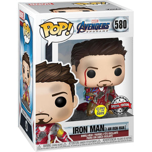 Funko Pop! Avengers Endgame: I Am Iron Man Glow-in-The-Dark Deluxe Vinyl Figure, Multicolored