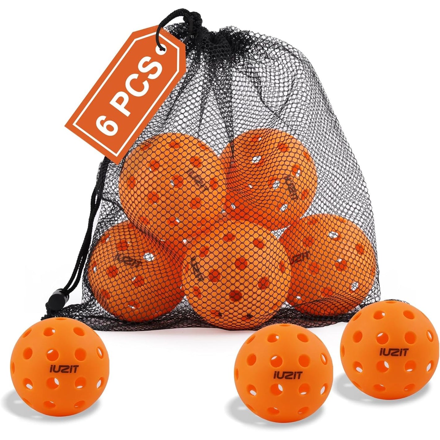 Outdoor Pickleball Balls 40 Holes Specifically Designed for Pickleball Sport, High-Vis Optic Orange/Yellow Pickleballs USAPA Approved for Outdoor & Indoor Use