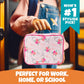 Bentology Lunch Box for Kids- Insulated, Waterproof, Durable Tote Bag Lunchbox fits Bento Boxes, Containers, Jars, Bottles- Keeps Food Hotter or Colder Longer- Back To School Reusable Sleeve For Girls