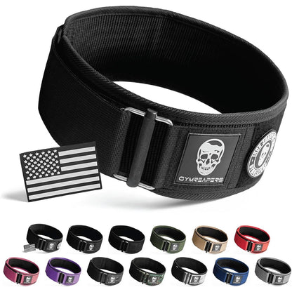 Gymreapers Quick Locking Weight Lifting Belt for Men Gym Belt for Powerlifting Deadlift Belt with 4 Inch Neoprene Metal Buckle Back Support Weightlifting Belt Women