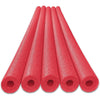 Oodles of Noodles Deluxe Rainbow Pool Noodles Foam Soft Large Noodle Tube, Bulk Floats, Pool Toy, Craft Projects, Floating Training Device, Multi-Purpose, Exercise Aid - 5 Pack - Red